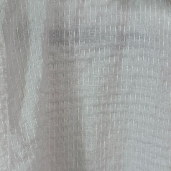 Island Importer Men’s Sz L 100% Linen Button Down Shirt Beach Textured Front - Picture 2 of 7